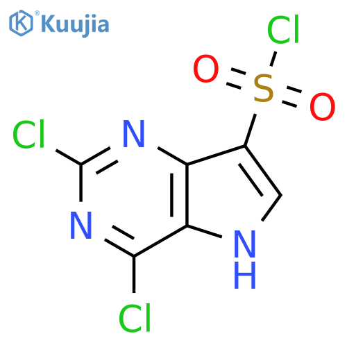 2,4-dichloro-5H-pyrrolo3,2-dpyrimidine-7-sulfonyl chloride structure