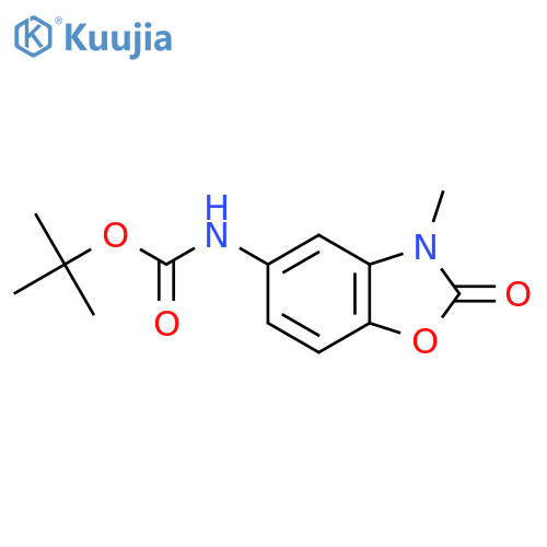 tert-butyl N-(3-methyl-2-oxo-2,3-dihydro-1,3-benzoxazol-5-yl)carbamate structure
