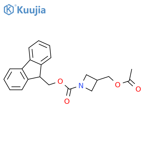 (9H-fluoren-9-yl)methyl 3-(acetyloxy)methylazetidine-1-carboxylate structure