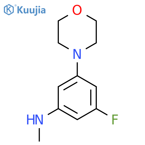 3-fluoro-N-methyl-5-(morpholin-4-yl)aniline structure