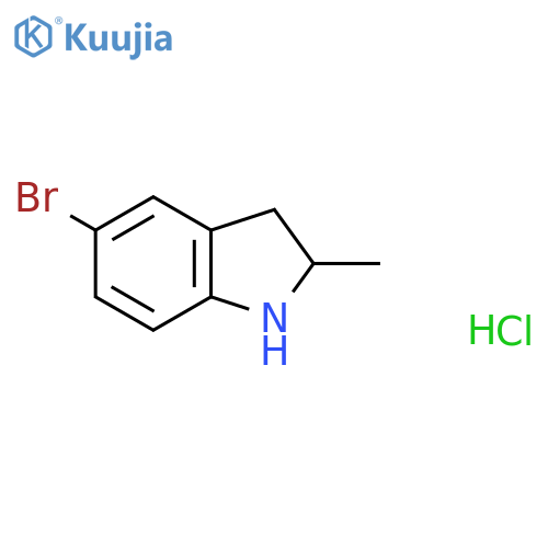5-bromo-2-methyl-2,3-dihydro-1H-indole hydrochloride structure