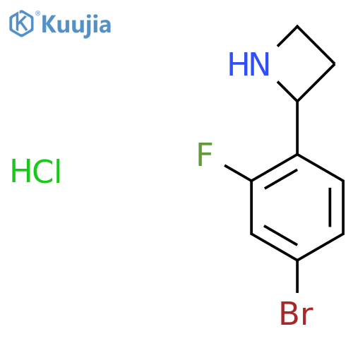 2-(4-Bromo-2-fluorophenyl)azetidine hydrochloride structure