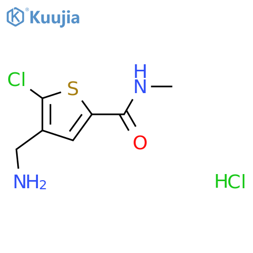 4-(aminomethyl)-5-chloro-N-methylthiophene-2-carboxamide hydrochloride structure
