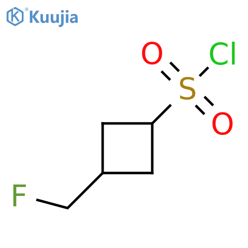 3-(fluoromethyl)cyclobutane-1-sulfonyl chloride, Mixture of diastereomers structure