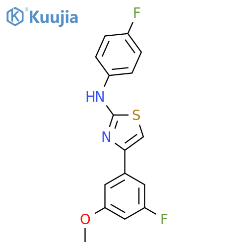 4-(3-fluoro-5-methoxyphenyl)-N-(4-fluorophenyl)-1,3-thiazol-2-amine structure