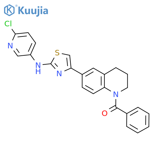 N-4-(1-benzoyl-1,2,3,4-tetrahydroquinolin-6-yl)-1,3-thiazol-2-yl-6-chloropyridin-3-amine structure