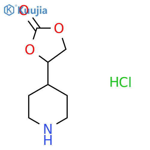 4-(Piperidin-4-yl)-1,3-dioxolan-2-one hydrochloride structure