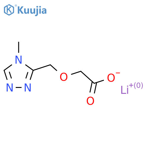 lithium(1+) 2-(4-methyl-4H-1,2,4-triazol-3-yl)methoxyacetate structure