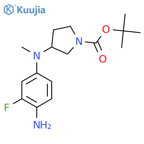 Tert-butyl 3-[(4-amino-3-fluorophenyl)(methyl)amino]pyrrolidine-1-carboxylate structure