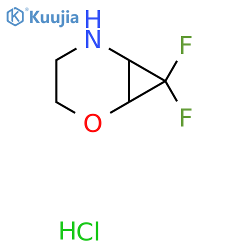 7,7-difluoro-2-oxa-5-azabicyclo4.1.0heptane hydrochloride structure