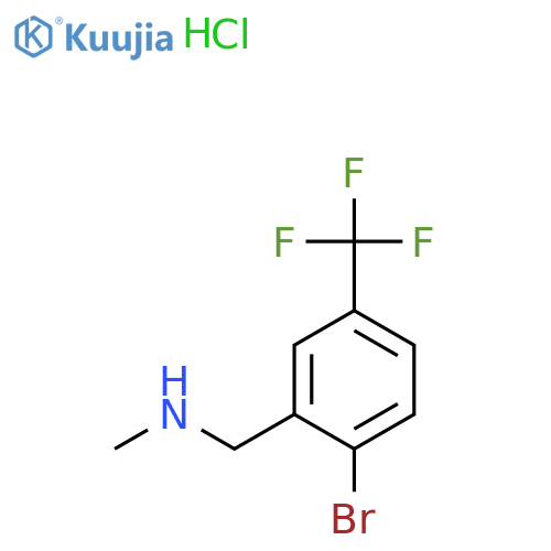 {[2-Bromo-5-(trifluoromethyl)phenyl]methyl}(methyl)amine hydrochloride structure