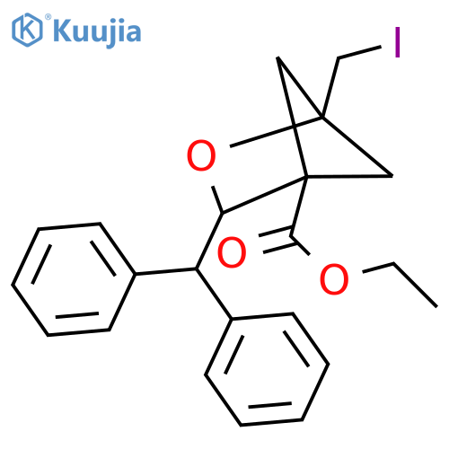 ethyl 3-(diphenylmethyl)-1-(iodomethyl)-2-oxabicyclo2.1.1hexane-4-carboxylate structure