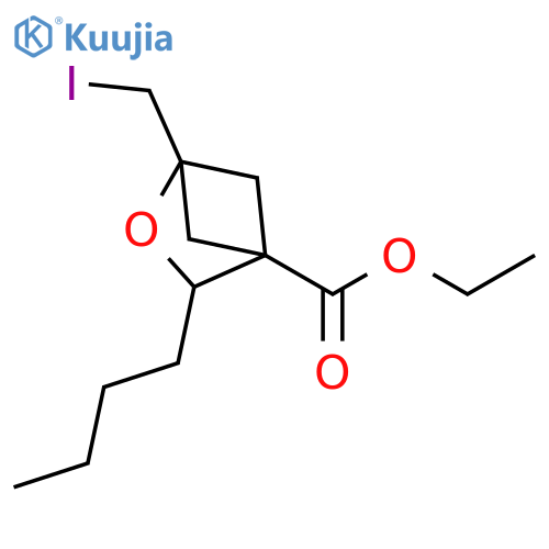 ethyl 3-butyl-1-(iodomethyl)-2-oxabicyclo2.1.1hexane-4-carboxylate structure