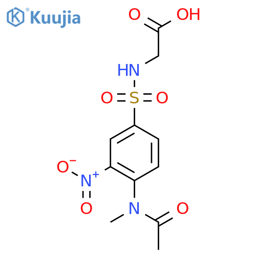 2-[4-(N-methylacetamido)-3-nitrobenzenesulfonamido]acetic acid structure