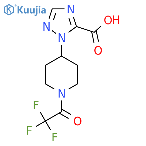 1-1-(2,2,2-trifluoroacetyl)piperidin-4-yl-1H-1,2,4-triazole-5-carboxylic acid structure