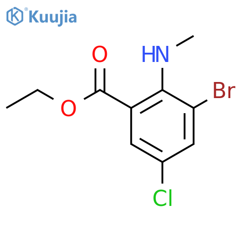 Ethyl 3-bromo-5-chloro-2-(methylamino)benzoate structure