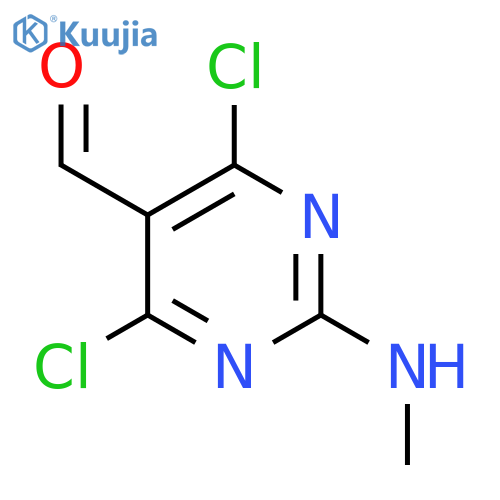 4,6-Dichloro-2-(methylamino)pyrimidine-5-carbaldehyde structure