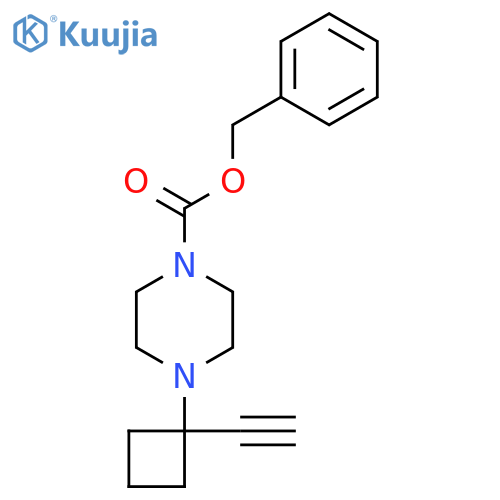 Benzyl 4-(1-ethynylcyclobutyl)piperazine-1-carboxylate structure