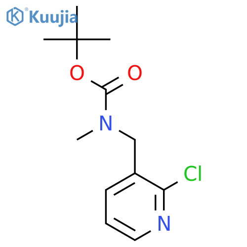 tert-butyl N-(2-chloropyridin-3-yl)methyl-N-methylcarbamate structure