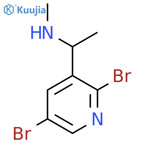 1-(2,5-dibromopyridin-3-yl)ethyl(methyl)amine structure