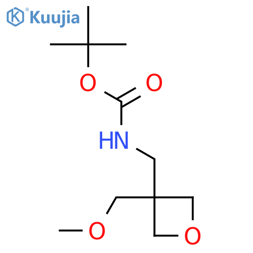 tert-butyl N-{3-(methoxymethyl)oxetan-3-ylmethyl}carbamate structure
