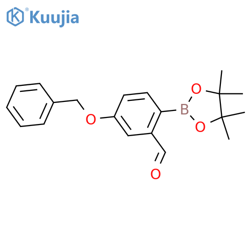 4-Benzyloxy-2-formylphenylboronic acid pinacol ester structure