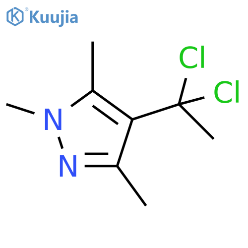 1H-Pyrazole, 4-(1,1-dichloroethyl)-1,3,5-trimethyl- structure