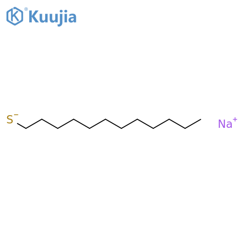1-Dodecanethiol, sodiumsalt (1:1) structure