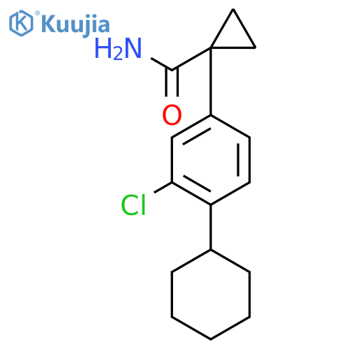 Cyclopropanecarboxamide,1-(3-chloro-4-cyclohexylphenyl)- structure