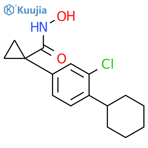 Cyclopropanecarboxamide,1-(3-chloro-4-cyclohexylphenyl)-N-hydroxy- structure