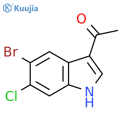 3-Acetyl-5-bromo-6-chloroindole structure