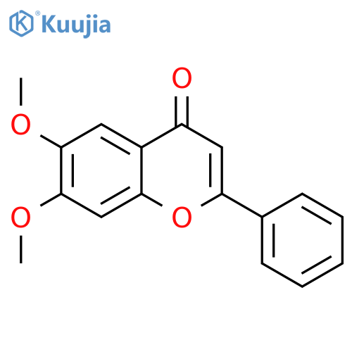 4H-1-Benzopyran-4-one,6,7-dimethoxy-2-phenyl- structure
