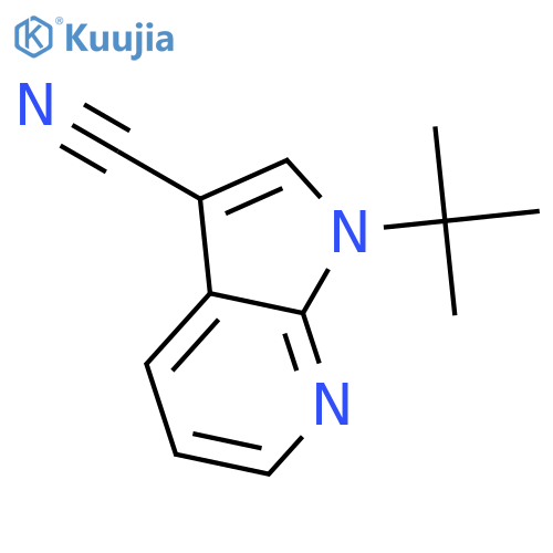 1-(1,1-Dimethylethyl)-1H-pyrrolo2,3-bpyridine-3-carbonitrile structure