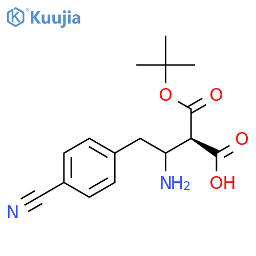 Boc-(R)-3-amino-4-(4-cyanophenyl)-butyric Acid structure