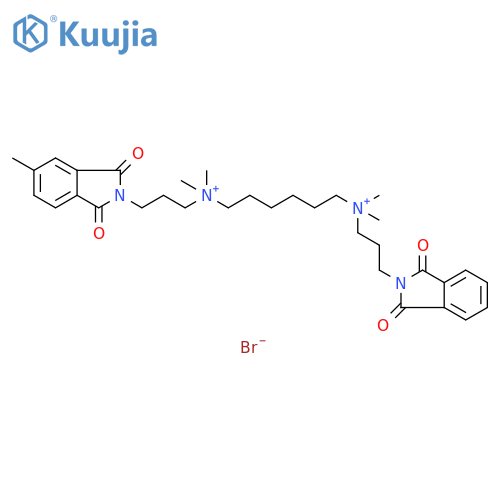 1,6-Hexanediaminium, N-[3-(1,3-dihydro-1,3-dioxo-2H-isoindol-2-yl)propyl]-N'-[3-(1,3-dihydro-5-methyl-1,3-dioxo-2H-isoindol-2-yl)propyl]-N,N,N',N'-tetramethyl-, dibromide (9CI) structure