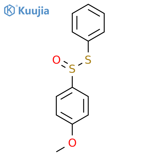 Benzenesulfinothioic acid, 4-methoxy-, S-phenyl ester structure