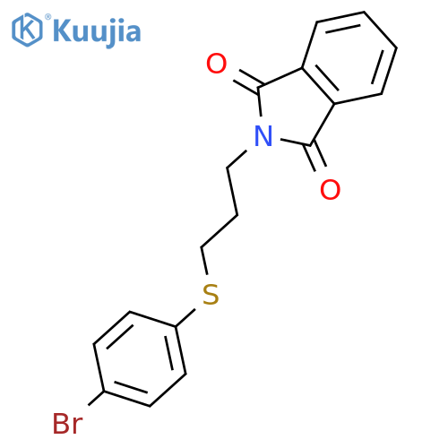1H-Isoindole-1,3(2H)-dione, 2-[3-[(4-bromophenyl)thio]propyl]- structure