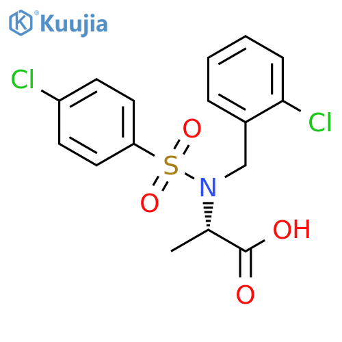 L-Alanine, N-[(2-chlorophenyl)methyl]-N-[(4-chlorophenyl)sulfonyl]- structure