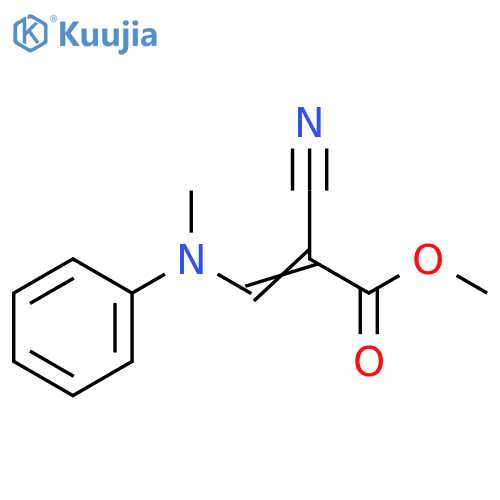 2-Propenoic acid, 2-cyano-3-(methylphenylamino)-, methyl ester structure