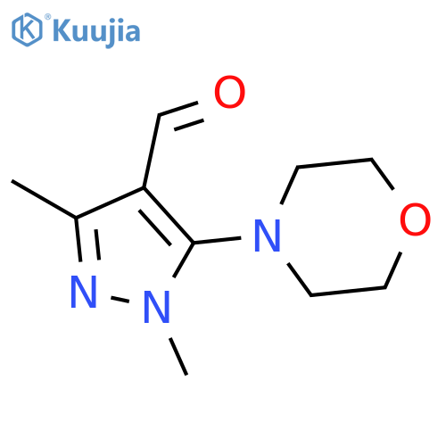 1,3-dimethyl-5-(morpholin-4-yl)-1H-pyrazole-4-carbaldehyde structure