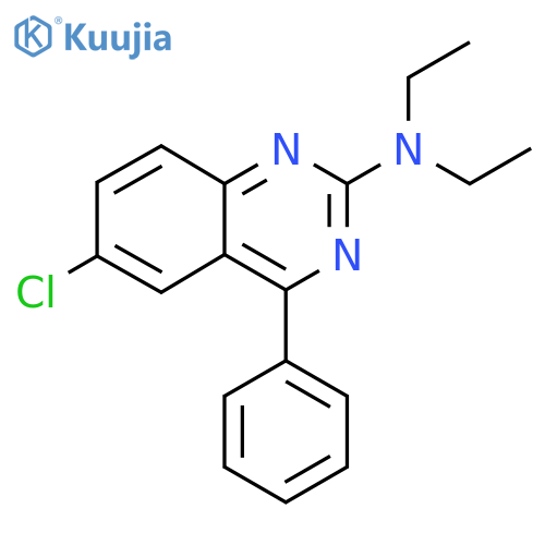 6-chloro-N,N-diethyl-4-phenylquinazolin-2-amine structure