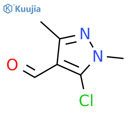 5-Chloro-1,3-dimethyl-1H-pyrazole-4-carbaldehyde structure