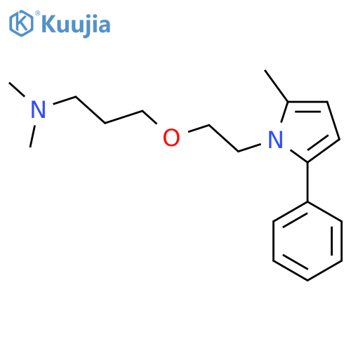 N,N-Dimethyl-3-[2-(2-methyl-5-phenylpyrrol-1-yl)ethoxy]propan-1-amine structure