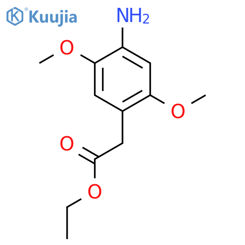Ethyl 2-(4-amino-2,5-dimethoxyphenyl)acetate structure