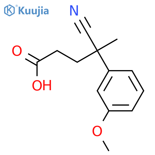 Benzenebutanoic acid, g-cyano-3-methoxy-g-methyl- structure