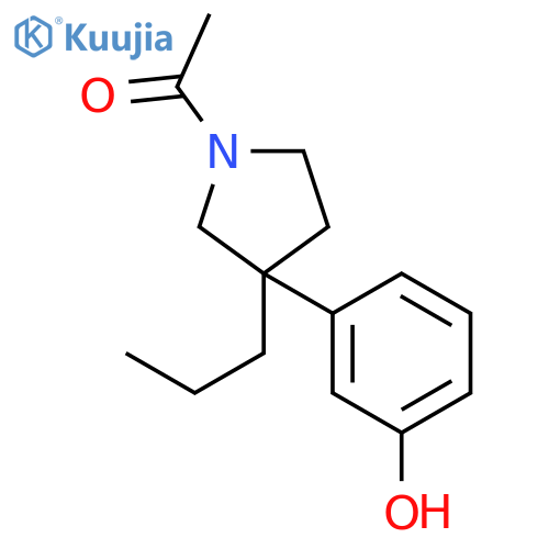 Ethanone,1-[3-(3-hydroxyphenyl)-3-propyl-1-pyrrolidinyl]- structure