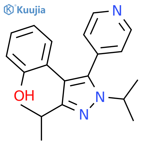 Phenol, 2-[1,3-bis(1-methylethyl)-5-(4-pyridinyl)-1H-pyrazol-4-yl]- structure