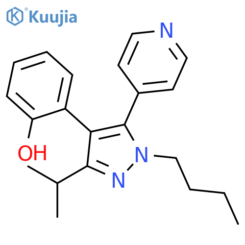 Phenol, 2-[1-butyl-3-(1-methylethyl)-5-(4-pyridinyl)-1H-pyrazol-4-yl]- structure