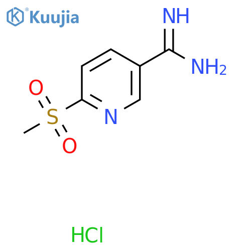 6-(Methylsulfonyl)nicotinimidamide hydrochloride structure