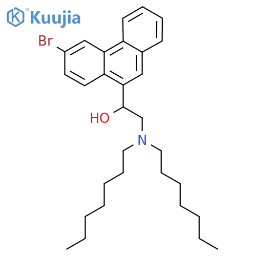 1-(6-Bromo-9-phenanthryl)-2-(diheptylamino)ethanol structure